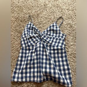 old navy blue and white top size s